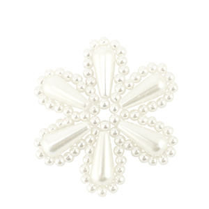 Pendentifs accroche-regard fleur Blanc nacr&eacute;