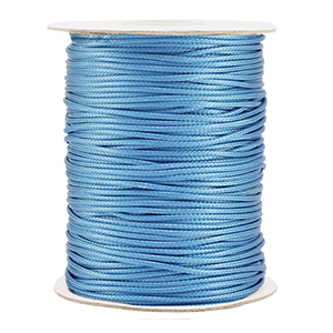 Fil macram&eacute; tress&eacute; 1.5mm Bleu royal