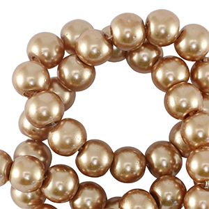 Perles en verre cir&eacute;es 4mm Taupe marron