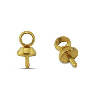 Appr&ecirc;ts en acier inox embout pour perles Dor&eacute;