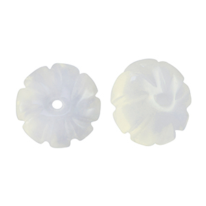 Pierres naturelles perles agate fleur Transparent blanc nacr&eacute;