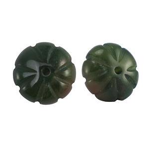 Pierres naturelles perles Calcite fleur Vert fonce