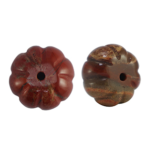 Pierres naturelles perles Jaspe fleur Rouge-marron