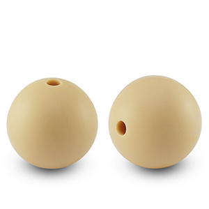 Perles en silicone 15mm Brun sable