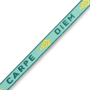 Ruban texte "carpe diem" Turquoise-vert