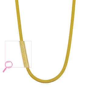 Colliers en acier Inox serpentine Dor&eacute;