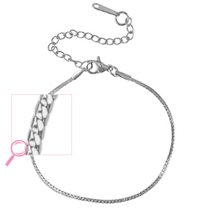 Bracelets en acier Inox Argent&eacute;