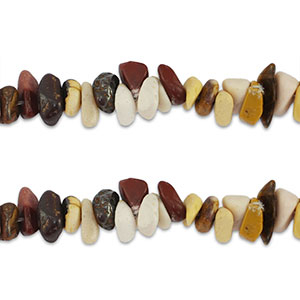 Perles chipstone Multicolore marron-rouge-jaune