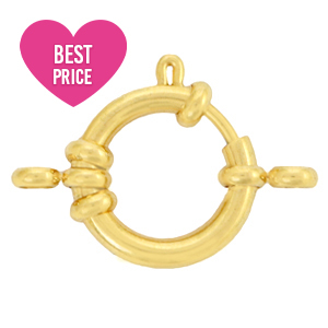 Appr&ecirc;ts en acier inox fermoir bou&eacute;e 10mm avec anneaux Dor&eacute;