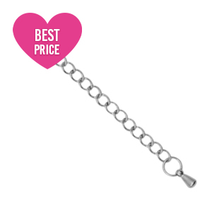 Appr&ecirc;ts en acier inox cha&icirc;nette d'extension goutte Argent&eacute;