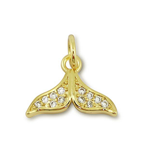 M&eacute;tal TQ laiton breloques queue Dor&eacute;