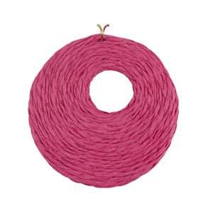 Pendentifs en Raphia 53mm Fuchsia