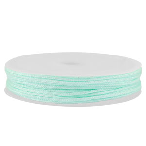 Fil macram&eacute; tress&eacute; 1mm Verte menthe clair m&eacute;tallique