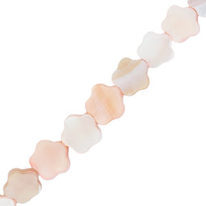Perles coquillage fleur Rose clair