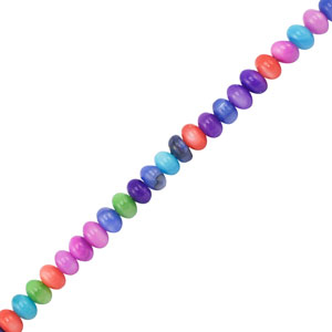 Perles coquillage rondelles Multicolore
