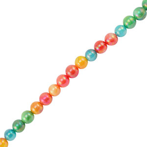 Perles coquillage rond Multicolore