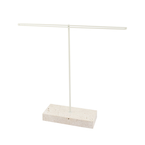 Pr&eacute;sentoir bijoux pour boucles d'oreilles Natural-blanc cass&eacute;