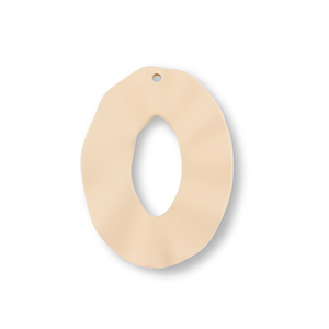 Pendentifs acryliques ovale Beige fonc&eacute;