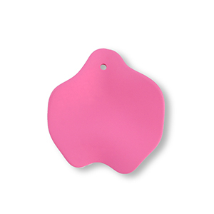 Pendentifs acryliques feuille Rose magenta