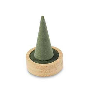 Pr&eacute;sentoir bijoux pour bagues Natural-verte olive