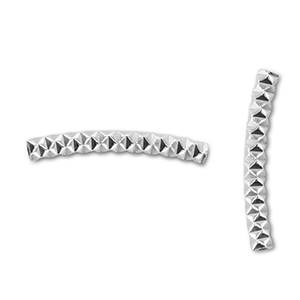 Perles en acier Inox tube Argent&eacute;