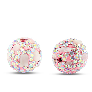 Perles boh&egrave;me rond Rose clair