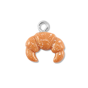 Pendentifs en r&eacute;sine croissant Marron