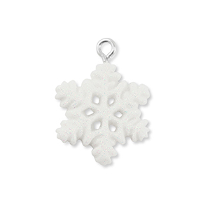 Pendentifs en r&eacute;sine flocon de neige Blanc