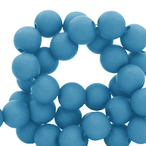 Perles acryliques 8 mm Bleu azure