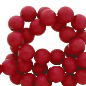 Perles acryliques 6 mm Rouge