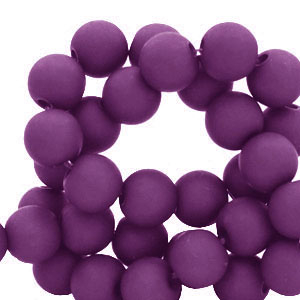 Perles acryliques 4 mm Violet fonc&eacute;
