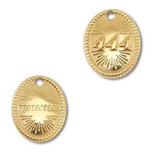 BY31&reg; Breloque en acier Inox num&eacute;ros des anges 444 / protection Dor&eacute;