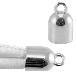 Embouts en m&eacute;tal DQ avec anneau Argent&eacute; antique (sans nickel)