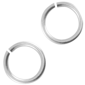 Appr&ecirc;ts en m&eacute;tal DQ anneau bris&eacute; 5.5mm Argent&eacute; antique (sans nickel)