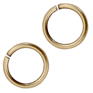 Appr&ecirc;ts en m&eacute;tal DQ anneau bris&eacute; 7.5mm Bronze antique (sans nickel)