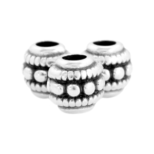Perles en m&eacute;tal DQ d&eacute;co 6mm Argent&eacute; antique (sans nickel)