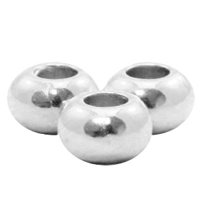 Perles en m&eacute;tal DQ 6mm Argent&eacute; antique (sans nickel)