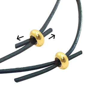 Perles stoppeur en m&eacute;tal DQ 7x3mm Dor&eacute; (sans nickel)