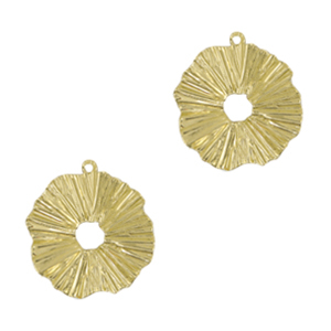 Breloques en m&eacute;tal DQ irr&eacute;gulier 18mm Dor&eacute; (sans nickel)