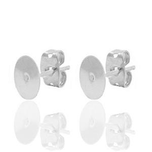 Appr&ecirc;ts en m&eacute;tal DQ puce d'oreille 6mm Argent&eacute; antique (sans nickel