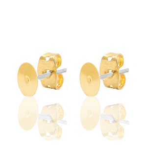 Appr&ecirc;ts en m&eacute;tal DQ puce d'oreille 4mm Dor&eacute; (sans nickel)