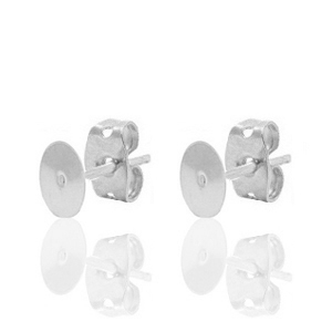 Appr&ecirc;ts en m&eacute;tal DQ puce d'oreille 4mm Argent&eacute; antique (sans nickel