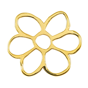 Breloques en m&eacute;tal DQ breloque / connecteur fleur Dor&eacute; (sans nickel)