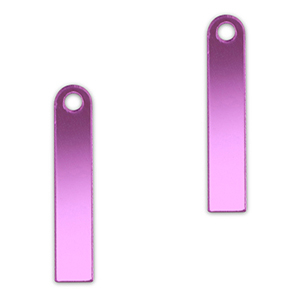 Pendentifs accroche-regard barre Violet lilas m&eacute;tallique
