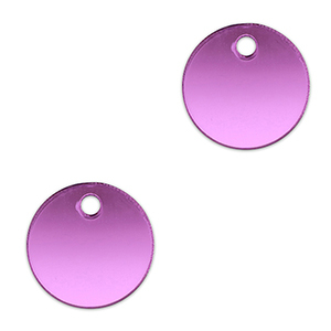 Pendentifs accroche-regard 16mm Violet lilas m&eacute;tallique