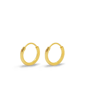 Appr&ecirc;ts en m&eacute;tal DQ boucles d'oreilles cr&eacute;oles 12mm Dor&eacute; (sans nickel)