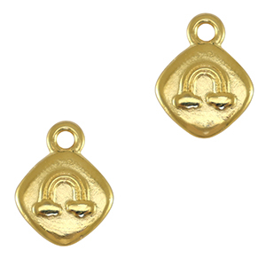 Breloques en m&eacute;tal DQ arc-en-ciel Dor&eacute; (sans nickel)