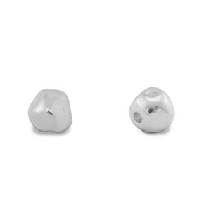 Perles en m&eacute;tal DQ cube Argent&eacute; antique (sans nickel)