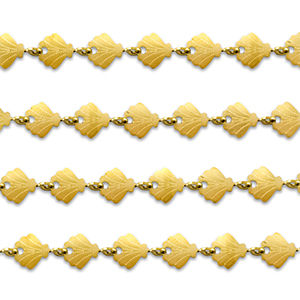 Appr&ecirc;ts en acier Inox cha&icirc;ne maille jaseron coquille D&oacute;re