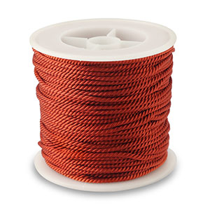 Cordon tendance 2mm Rouge rouille